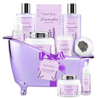 Lavender scented gifts for mom Spa Gift Baskets for Woman - spa baskets for women gift Lavender Gifts for Women, Bath Set, Christmas Gifts for Ladies, Home Spa Kit Gifts for Her, Mothers Day