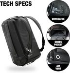 Blackbriar Range Duffel 40L Ash Black 2.0 Version, Convertible Backpack with Patented Magnetic Access, Modular S-Partition, Dual Shoe Garage | Waterproof Drycoatex™ for Tactical, Travel, Gym