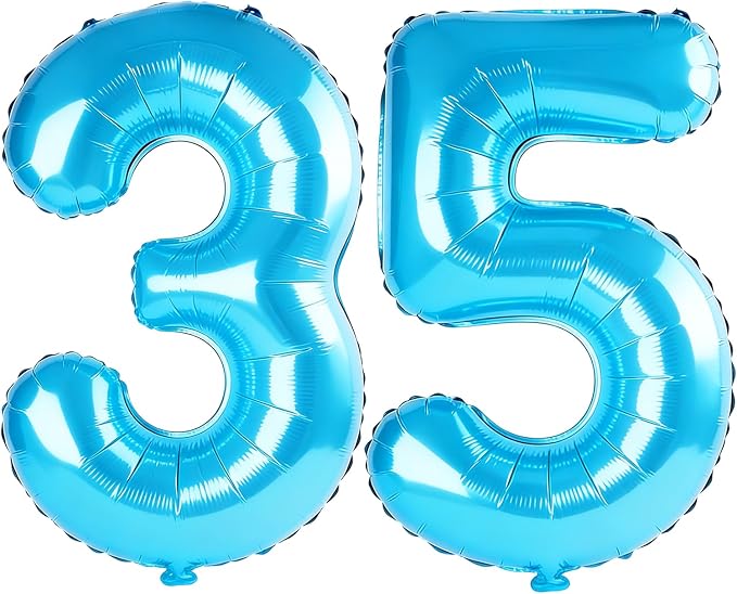 40 Inch Number 35 Balloons for 35th Birthday Party Decorations, 0-100 Jewelry by FOBELEC