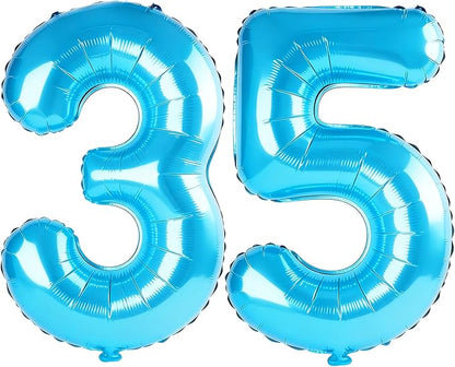 40 Inch Number 35 Balloons for 35th Birthday Party Decorations, 0-100 Jewelry by FOBELEC