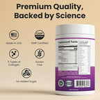 VITASEI Hydrolyzed Collagen Peptides Powder with Resveratrol & Vitamin C – Hair, Skin & Joint Support with Hyaluronic Acid – Colágeno Hidrolizado for Women & Men – Coconut Flavor, 16 oz (30 Servings)
