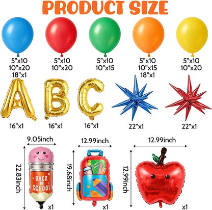152Pcs Back to School Balloon Arch Kit Rainbow Garland - Image 2