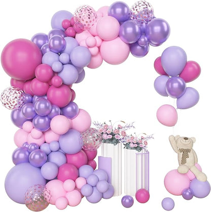 Amandir 153Pcs Pink Purple Balloons Arch Garland Kit Different Sizes | 18 12 10 by Amandir
