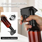 Plastic Spray Bottles 12oz Mist Continuous Spraying Bottle Heavy Duty Empty Water Spray Bottles for Hair, Cleaning Solutions, Plants，Essential Oils 1 Pack (Brown-1pcs)