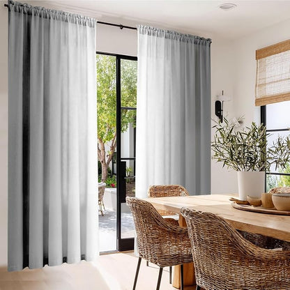 Grey and Grayish White Curtains - Image 7