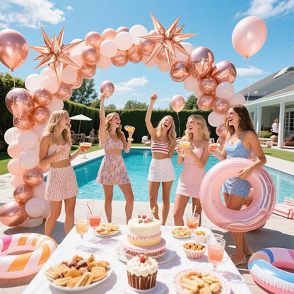 KARLURE Rose Gold Balloons Arch Kit - Image 7