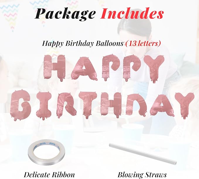CARGEN 16in Happy Birthday Balloons Banner - Image 9