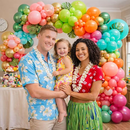 Flamingo Hawaiian Tropical Balloon Garland Arch Kit - Image 3