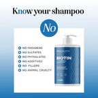 Rosemary and Biotin Shampoo for Thinning Hair - Vegan Volumizing Shampoo for Fine Hair with B Vitamins Argan Oil & Tea Tree Essential Oil - Paraben Silicone and Sulfate Free Vegan Formula (32 Fl Oz)