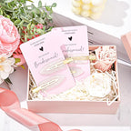 20PCS Bridesmaid Hair Clips - No Bend, Creaseless White Hair Clips for Bride, Women & Girls (20Pcs/10Cards)