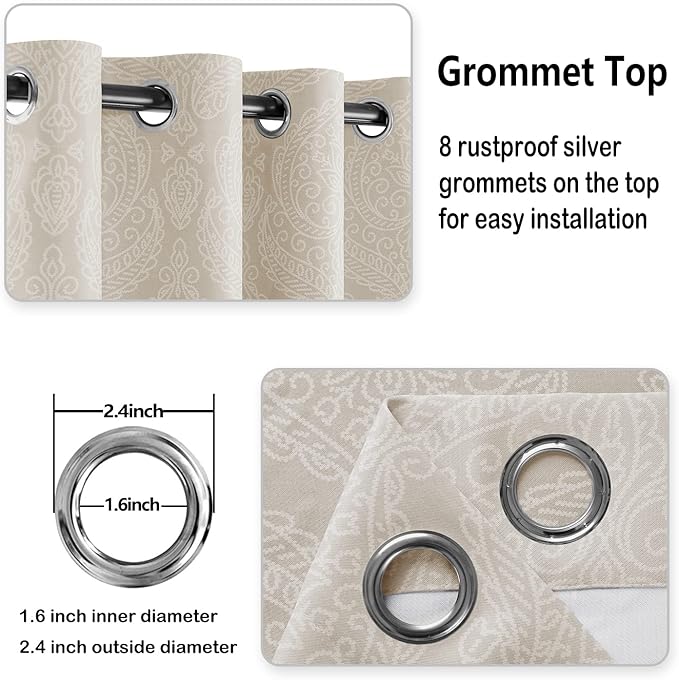 DWCN Ombre Blackout Curtains for Bedroom - Image 5