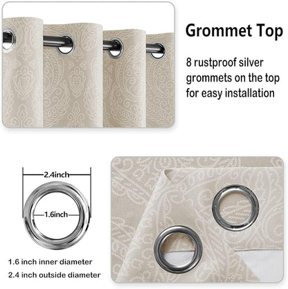 DWCN Ombre Blackout Curtains for Bedroom - Image 5
