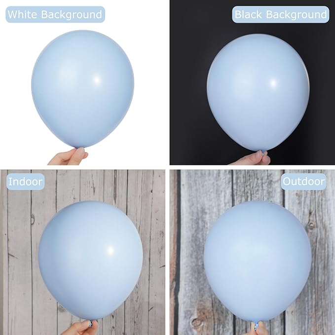 Ouddy Party 129Pcs Light Blue Balloons Different Sizes 18 12 10 5 Inch - Image 4