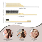 Curl Defining Brush, Curly Hair Brush, Slick Back Hair Brush, For Combing and Shaping Curls in All Hairstyles to Reduce Pulling (Beige)