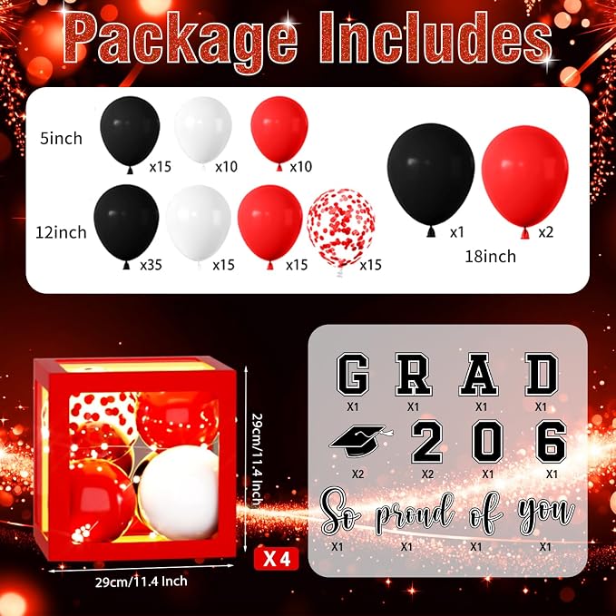 Graduation Decorations Class of 2026, 2026 GRAD So Proud of You Theme - Image 2