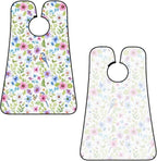 Non-Stick Beard Bib for Shaving, Watercolor Floral Vintage Flowers and Birds Butterflies Peony Flower Shave Bib, Waterproof Hair Catcher with Suction Cups, Grooming Apron Men Husband