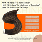 Full Shine Balayage Tape in Hair Extensions Color 2 Darkest Brown Ombre 8 Ash Brown And 2 Remy Double Sided Tape in Extensions 16Inch Invisible Skin Weft Natural Straight 50Gram 20Pcs