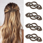 Hair Barrettes for Women 4packs Brown Hair Clips French Barrette Vintage HairClips f Stylish Accessories for Women Girls