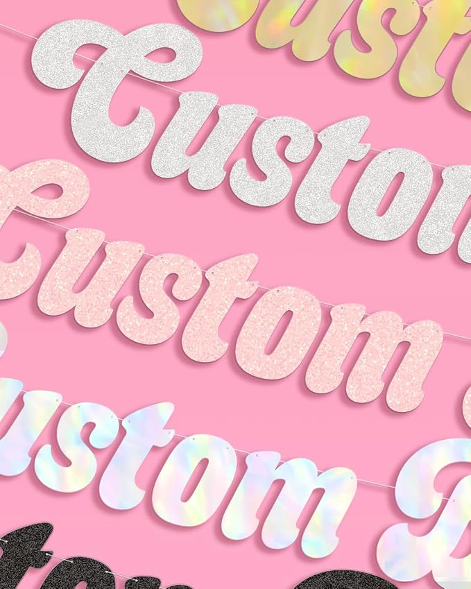 xo, Fetti Custom Banner Choose Your Font + Color | Personalized Decor | - Image 5