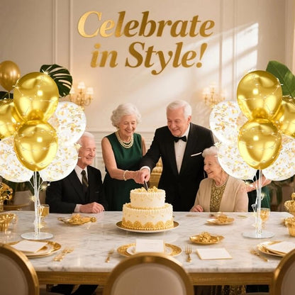 4Sets Gold Balloons Stand - Image 5