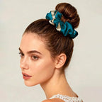 LILYSILK Silk Hair Scrunchies Ties for Frizz & Breakage Prevention 100% Mulberry No Damage Elastic Ponytail Holders, Gemini