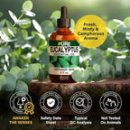 KUKKA Eucalyptus Essential Oils - 4 Fl Oz - for Hair, Skin, Diffuser, Aromatherapy & DIY Soap Making Scent