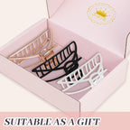 3PCS 3inch Metal Hair Clips,Metal Hair Claw Clips For Women,Hair Catch Barrette Jaw Clamp,Half Bun Hairpins for Everyday Use.(Set2)