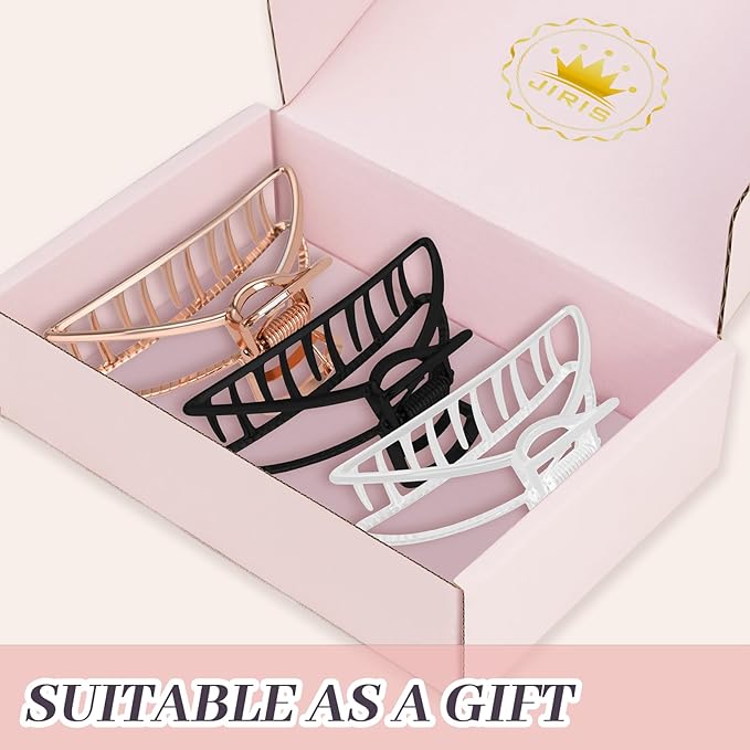 3PCS 3inch Metal Hair Clips,Metal Hair Claw Clips For Women,Hair Catch Barrette Jaw Clamp,Half Bun Hairpins for Everyday Use.(Set2)