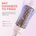 ABNER Thermal Ionic Brush, 1.5 inch Heated Round Brush for Blowout Look, Volumize, Style, Makes Hair Shinier & Smoother, Dual Voltage for Travel, Negative Ion Technology, Ceramic, Temperature Settings