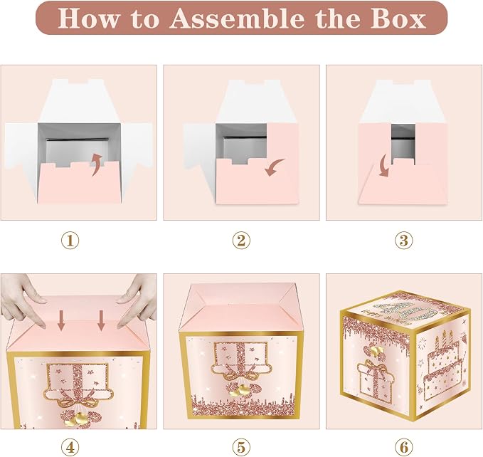 Guiruiy 3Pcs 40th Birthday Decorations Balloon Gift Boxes - Image 6