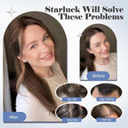HAIRCUBE Hair Toppers for Women 100% Real Human Hair,Ombre Ash Blonde,6"*5.5"MONO Large Base,65g Hand-moven Real Human HairToppers for Women with ThinningHair