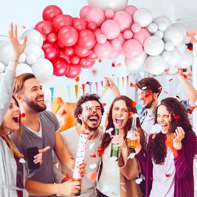 Red Pink Balloon Arch & Garland Kit - Image 6
