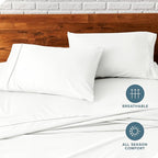 Bare Home Microfiber Pillow Cases - King Size Set of 2 - Cooling Pillowcases - Double Brushed - Ivory Pillowcases 2 Pack - Easy Care (King Pillowcase Set of 2, Ivory)