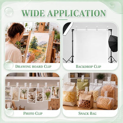 LemonRoad 50 Pack Large Balloon Arch Clips Plastic Transparent Backdrop Spring - Image 6