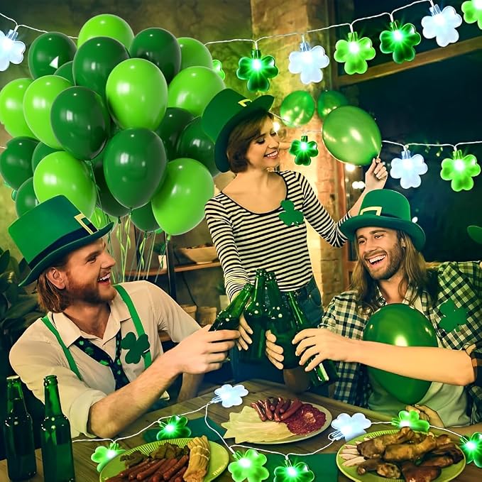 Green Balloons, 12 Inch 50pcs Dark Green Lime Green Latex Balloons Green Party - Image 5