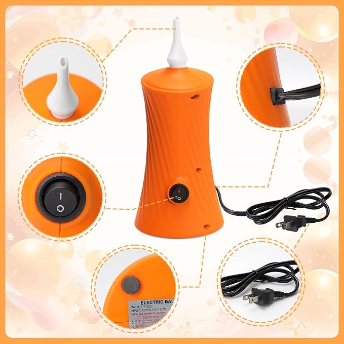 Balloon Pump Electric Air Pump for Long Balloon Inflator Blower Machine for - Image 3