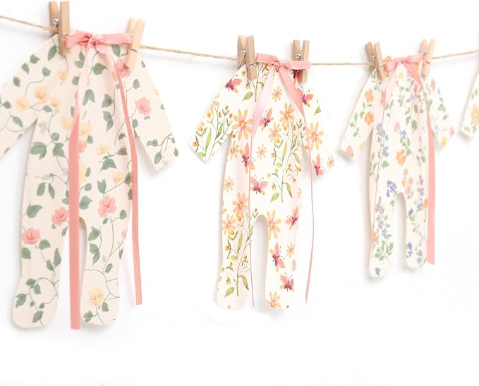 7pcs Neutral Baby Shower Bunting by WAHAWU