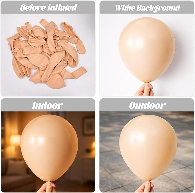 Voircoloria 90pcs Blush Balloons Garland Arch Kit, 18 12 10 5 Inch | - Image 3