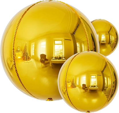 Gold Foil Balloons, 22/18/10 Inch | Large Gold Mylar Balloons, Party Decorations by Haolongfa