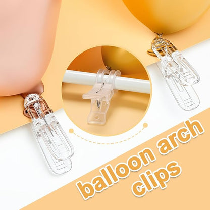 10 Pack 3.5" Clips for Balloon Arch, Decoration and Backdrop Fixed | Transparent - Image 6