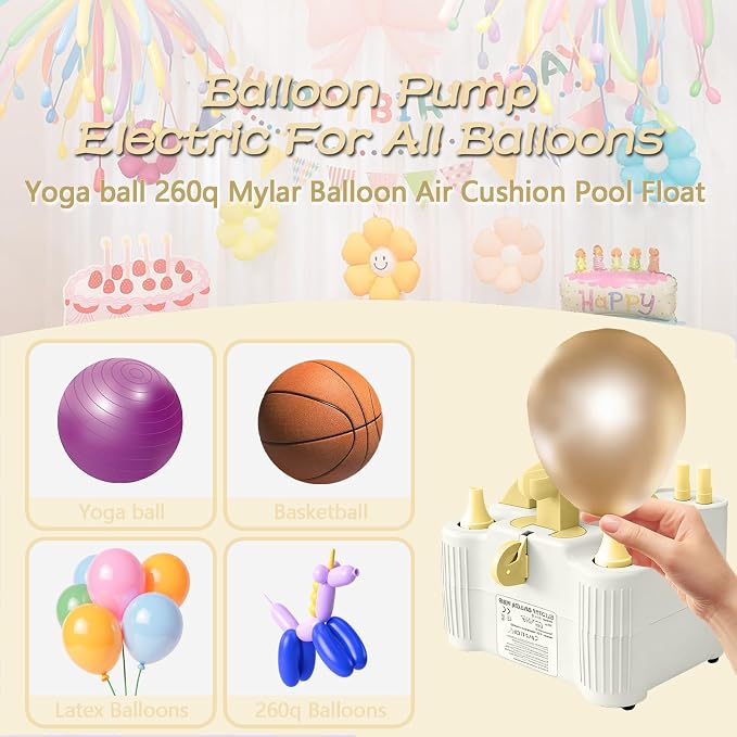 4-in-1 Electric Balloon Pump for All Balloons, Inflatables, and Sports Balls - Image 4