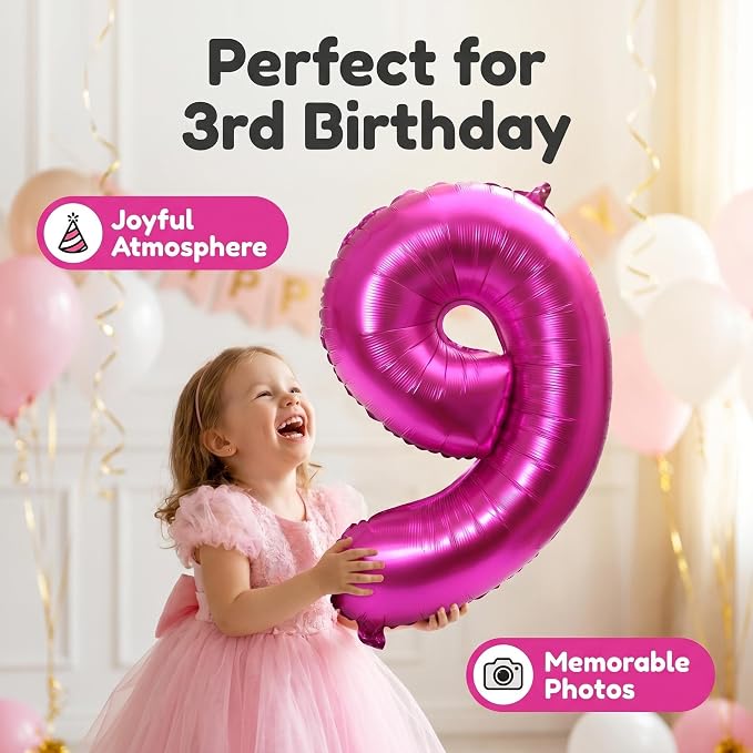 YPSelected 32 Inch Large Foil Helium Number Balloon Birthday Wedding Party 0-9 - Image 3