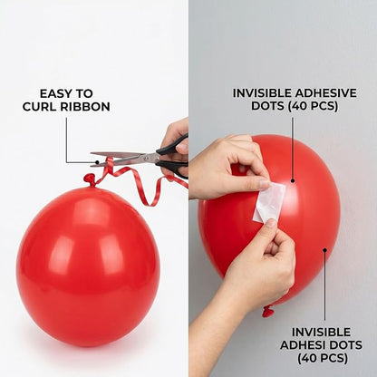 50pcs 12 Inch Vibrant Red Latex Balloons | Premium Red Balloons - Image 7