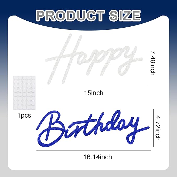 TONIFUL Happy Birthday Sign for Backdrop - Image 3