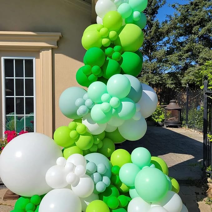 FOTIOMRG 120pcs 5 inch Green Balloons | Birthday, Graduation, Baby Shower - Image 3
