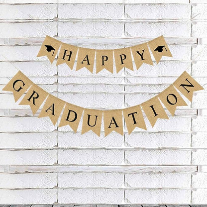 Happy Graduation Burlap Banner 2026 Graduation Party Decoration Banners | - Image 6