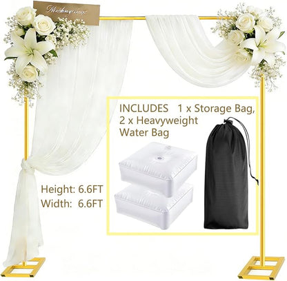 2-in-1 Dual-use Square Balloon Arch Stand Metal Wedding Backdrop Stand Party - Image 2