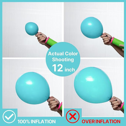 PartyWoo Teal Balloons 100pcs 12 Inch Turquoise Dark Teal Latex Balloons - Image 3