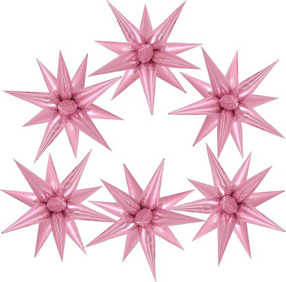 72 Pcs Star Balloons Foil Explosion Balloons Magic 12 Point Star Cone Balloon by Unknown