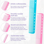 Jeffdad 9 PCS Carbon Hair Cutting Combs, Professional Carbon Fine Cutting Comb Heat Resistant Carbon Fiber Salon Hairdressing Comb Multi-Function Medium and Fine for Man Woman